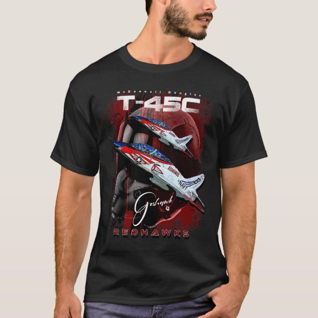 T-45C Goshawk Redhawks USAF Navy Fighterjet T-Shirt (Vorderseite)