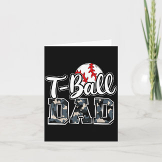 T-ball dad family camo game day father's day proud karte