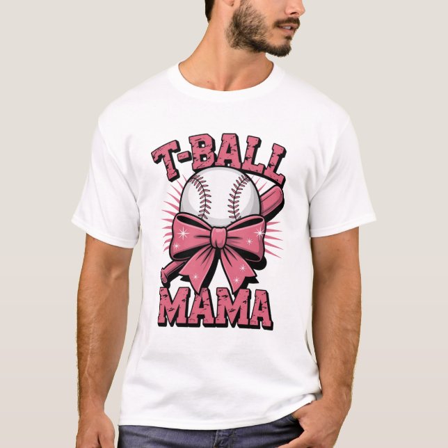 T-Ball Mama Mütter Day T-Shirt (Vorderseite)