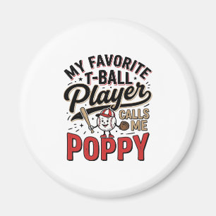 T-Ball Mohn Vintage-Engraving-Shirt-Design_1 Magnet