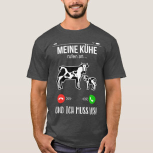 t Bauer meine Khe rufen an lustige Kuh T-Shirt