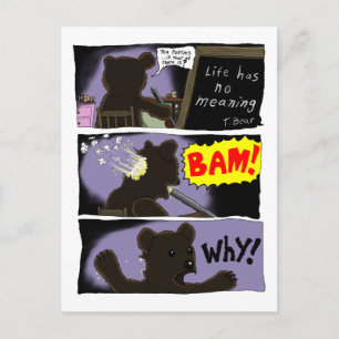 T. Bear Suicide Postcard Postkarte