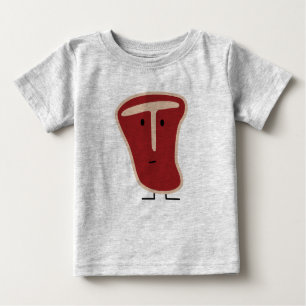 T-Bone-Steak Fleisch Protein gegrilltes Rindfett K Baby T-shirt