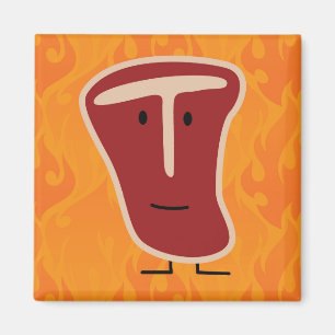 T-Bone-Steak Fleisch Protein gegrilltes Rindfett K Magnet