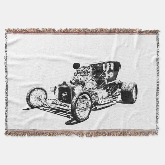 T Bucket Time Blanket Decke (Vorderseite)
