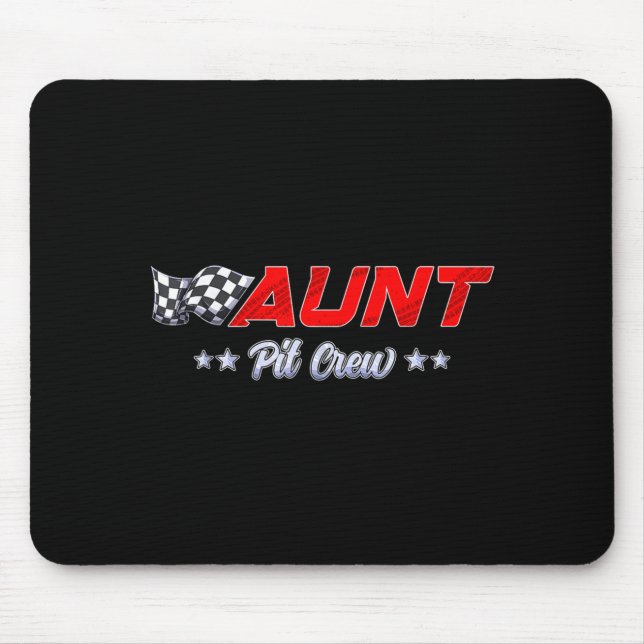 T Crew Aunt Race Car Family Matching Racing Birthd Mousepad (Vorne)