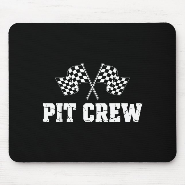 T Crew Race Car Birthday Party Family Matching Car Mousepad (Vorne)
