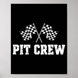 T Crew Rennwagen Geburtstagsfeier Familie passend Poster