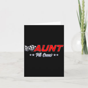 T Crew Tante Rennwagen Familie passend Renn Geburt Karte