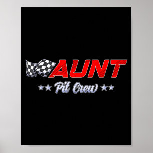 T Crew Tante Rennwagen Familie Passende Renn Gebur Poster