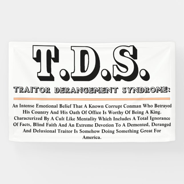 T.D.S. TRAITOR DERANGEMENT SYNDROM BANNER (Horizontal)