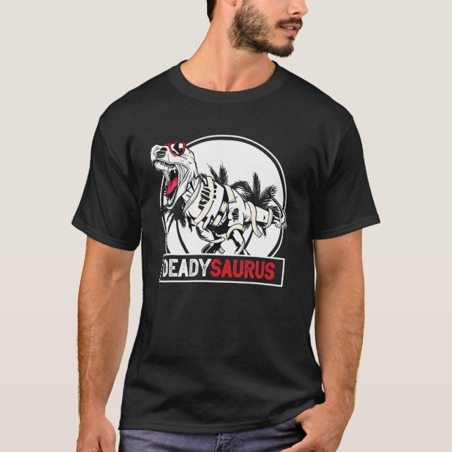 T Deadysaurus Rex Skeleton Daddy Saurus - Hallowee T-Shirt (Vorderseite)