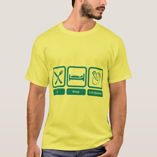 T der Männer Farb(essen Sie, schlafen Sie, T-Shirt (Vorderseite)