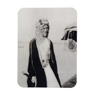 T.E. Lawrence im arabischen Kleid (b/w Foto) Magnet