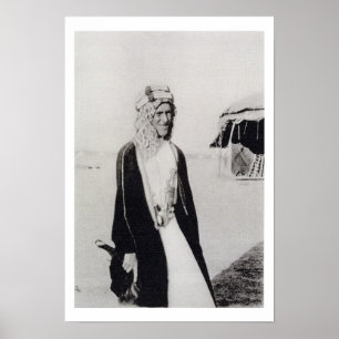 T.E. Lawrence im arabischen Kleid (b/w Foto) Poster