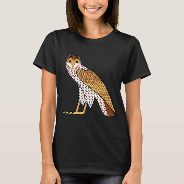 t Egyptian Owl Bird Hieroglyphic T-Shirt (Vorderseite)