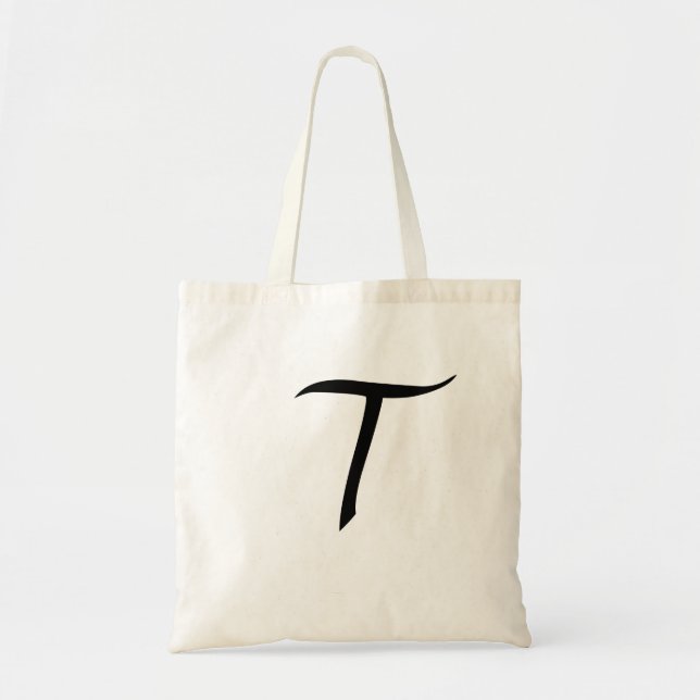 T) einfache Unterschrift Tragetasche (Vorne)