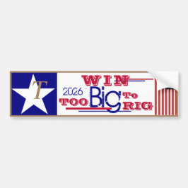 T is for Trump Big Win Autoaufkleber