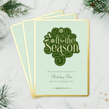 T’is the Season Festive Grün Gold Festparty