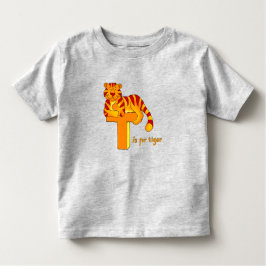 T ist für Tier-T - Shirt des Tigers orange Kinder