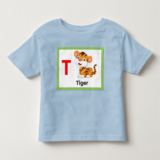T ist für Tiger Kleinkind T-shirt (Vorderseite)