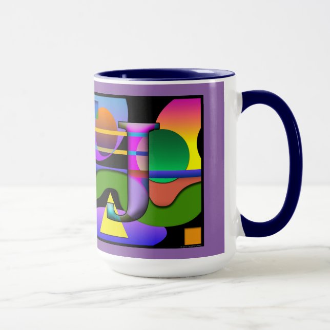 "T" & "J" Mit Monogramm Kaffeemaschine Tasse (Rechts)