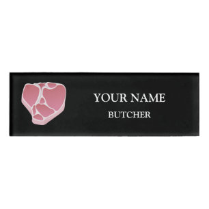 T-Knochen-Tag des Butchers Namenschild