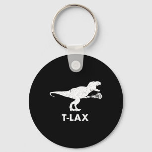T-lax Dinosaur. Cooler Dino Lax Lacrosse-Spieler  Schlüsselanhänger