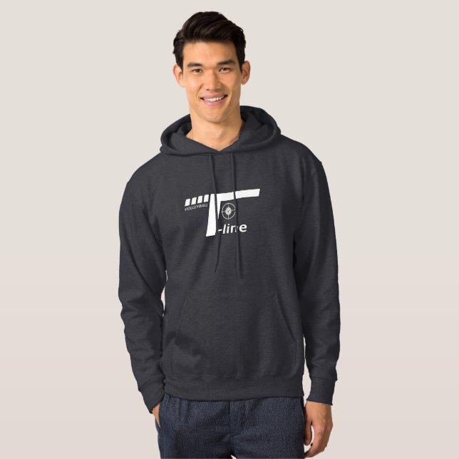 T-Line-Hoodie (Design der weißen Logos) Hoodie (Vorne ganz)