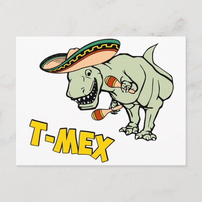 T-Mex T-Rex mexikanischer Tyrannosaurus Dinosaurie Postkarte (Vorderseite)