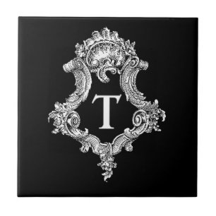T Monogramm Initiale Fliese