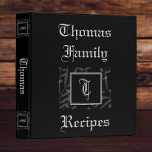 T Monogramm Rezept Buch