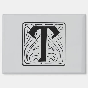 T Monogramm schwarz Magnet