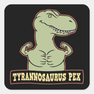 T-Pex Quadratischer Aufkleber