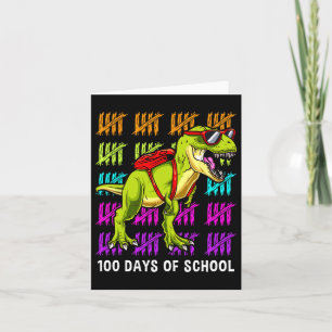 T Rex 100 Tage der Schule Dinosaurier T Rex Kinder Karte