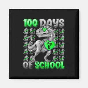 T-rex 100 Tage der Schule vor-k 100 Tage klüger Bo Magnet