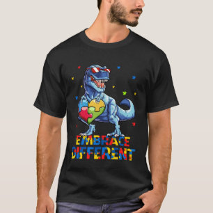 T Rex Akzeptiert Unterschiede Autism Awareness Mam T-Shirt
