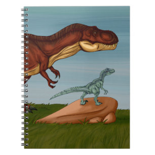 T-Rex and Velociraptor Notizblock