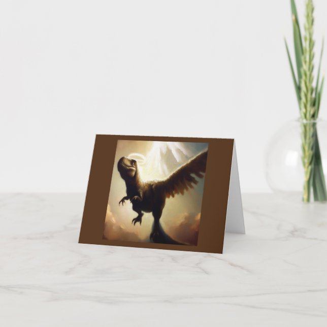 T Rex Angel Karte (Vorderseite)