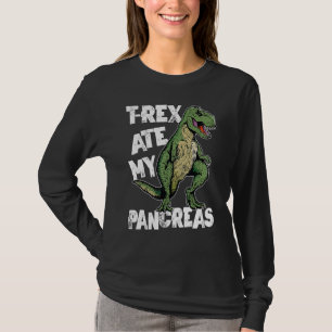 T Rex Ate My Pankreas Dinosaurier Diabetes Bewusst T-Shirt