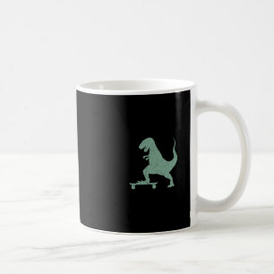 T-Rex auf einem Skateboard Grunge Dinosaurier Skat Kaffeetasse