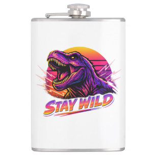T-Rex Bleib Wild Flachmann