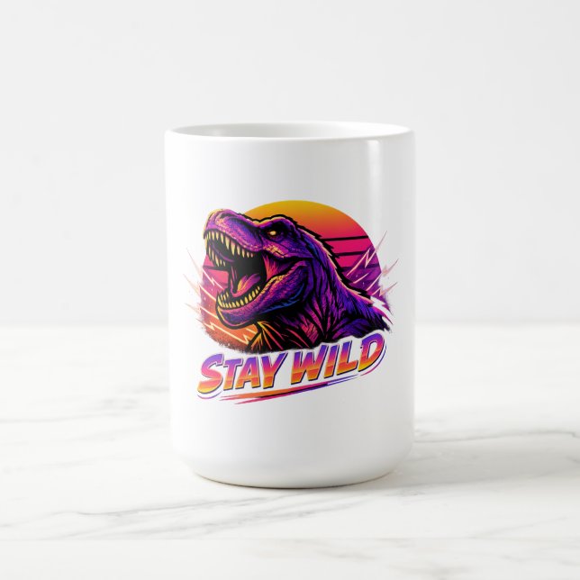 T-Rex Bleib Wild Kaffeetasse (Mittel)