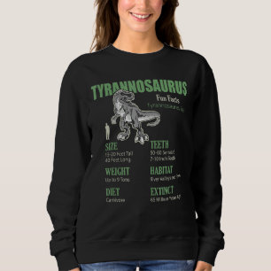 T Rex Boys Fun Fact Dinosaur Tyrannosaurus Rex Sweatshirt