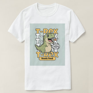 T-Rex braucht Nahrung | Lustiges Dinosaurier-Desig T-Shirt