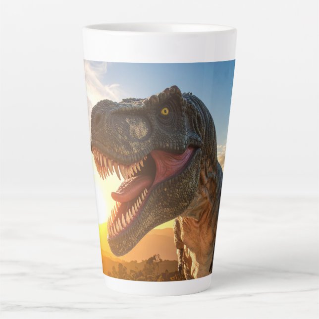 T-Rex Brüll-Design Milchtasse (Vorderseite)