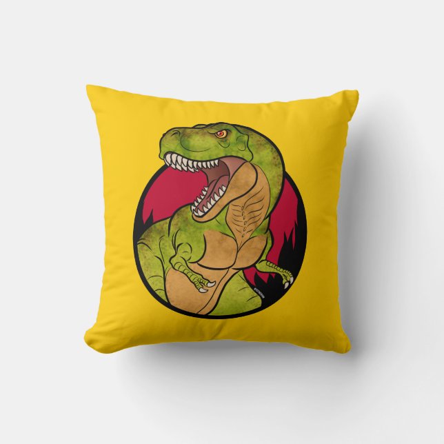 T-Rex Cartoon Kissen (Vorderseite)