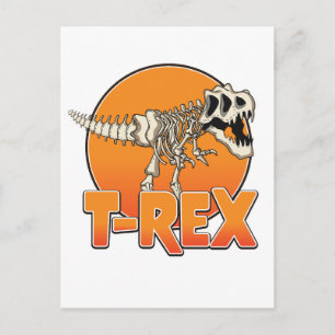 T-REX Cartoon-Logo Ankündigungspostkarte