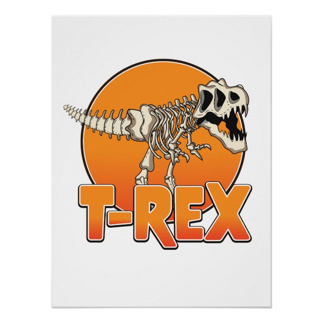 T-REX-Cartoon-Logo Poster (Vorderseite)