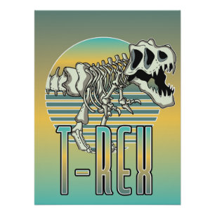 T-REX-Cartoon-Logo Poster